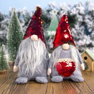 Christmas Decoration Fabric Sequins Christmas Old Man Doll
