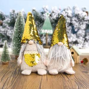 Christmas Decoration Fabric Sequins Christmas Old Man Doll
