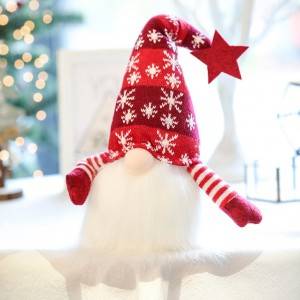 Christmas Decoration Glowing Dwarf Plush Doll Ornaments Faceless Rudolph