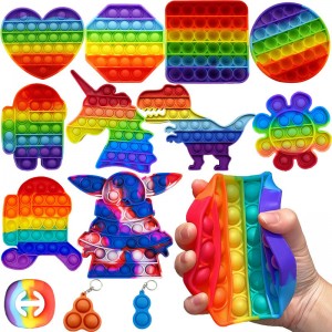 Kids Educational Silicone Push Pop Bubble Fidget Sensory Toy