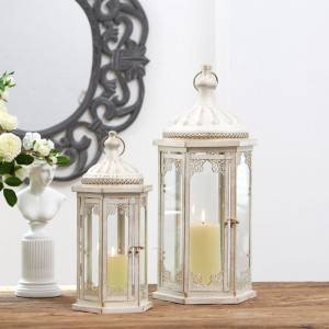Floor Candlestick Home Ornaments Retro Iron Outdoor Wind Lamp