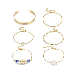 Fashion Flower Gold Bangle Bracelets Set for Women Wholesale from China