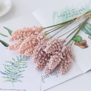 Skum Hvete Øre Lavendel Simuleringsbukett Silkeblomst