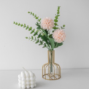 Glas-Reagenzglas, künstliche Blumen, Heimdekoration, Blumenstrauß, Schmiedeeisen-Set