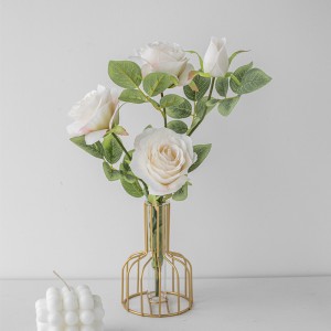 Glass Test Tube Artificial Flower Home Decoration Bouquet Wrought Iron Set