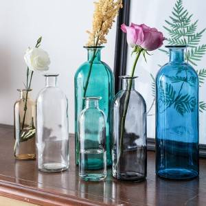 New Color Glass Vase Transparent Small Mouthwashing Crafts