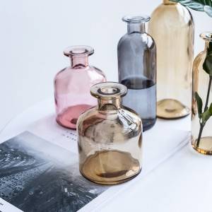 New Faarf Glas Vase Transparent kleng Mouthwashing Handwierksgeschir