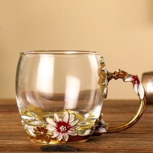 Cană de apă din sticlă Cupă din sticlă de cristal Cupă cadou cu ridicata