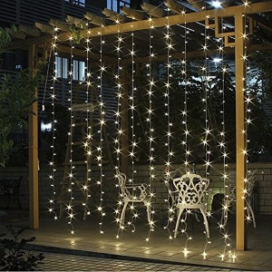Curtain Bedroom Lights, 8 modes dancing music 300 LED USB Powered String Lights