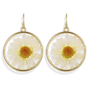 Wholesale Women Plant Sunflower Daisy Crystal Flower Drop Earrings Jewelry
