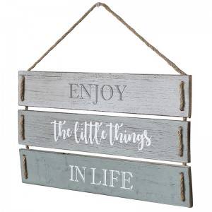 Little Things in Life Quote Wall Decor Wood Plank Hanging Sign