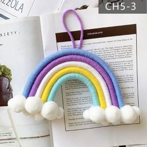 Home Decor Pendant Hand-woven Clouds Rainbow Hanging Wall Ornaments Accessories