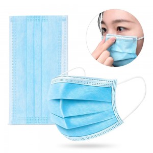 CE Certified 3Ply Disposable Antiviral Face Masks Earloop Protective Face Mask Non Woven Type Face Mask