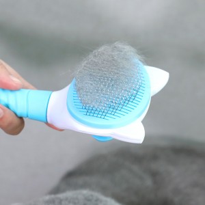 Pet Dehairing Comb ການກໍາຈັດຂົນ Brush ທໍາຄວາມສະອາດ Beauty Steel Needle comb