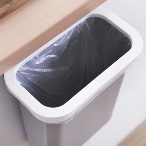 Wholesale Kitchen Cabinet Hanging Plastic Garbage Can Waste Bin With Fixed Ring