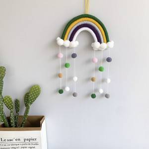 Home Decor Pendant Hand-woven Clouds Rainbow Hanging Wall Ornaments Accessories
