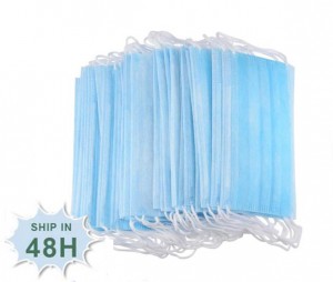 CE Certified 3Ply Disposable Antiviral Face Masks Earloop Protective Face Mask Non Woven Type Mask
