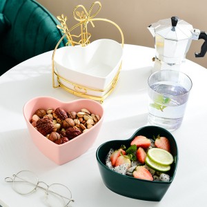 Heart Shaped Bowl Salad Bowl Wrought Iron Fruit Basket Wholesale