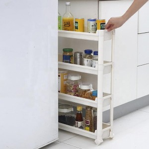 Narrow Slim Home kichineng Storage Organizers Bathroom Storage Organizer with Wheels Wholesale Wheels