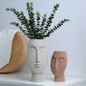 Human Face Vase Ceramic Ornaments Home Decoration