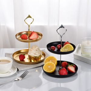 Double Layer Snack Tray Fruit Tray Jewelry Display Stand Wholesale