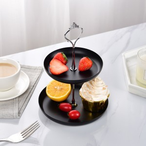 Double Layer Snack Tray Fruit Tray Jewelry Display Stand Wholesale