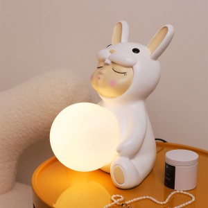 Milk Tooth Bunny Night Light Kid Desk Lamp အိမ်အလှဆင် ယုန်အဆင်တန်ဆာများ