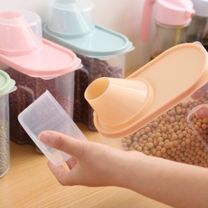 د پخلنځي ذخیره کولو ټانک ذخیره کولو بکس د خوراکي توکو ذخیره شفاف پلاستيکي کین