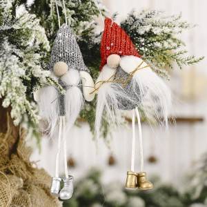Knit Hat Hanging Legs Forest Old Man Pendant Christmas Decoration