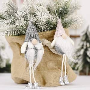 Knit Hat Hanging Legs Forest Old Man Pendant Christmas Decoration