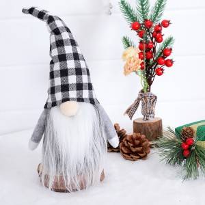 Decoración de Nadal Enrejado Adornos de boneca sen rostro de elfo de Nadal