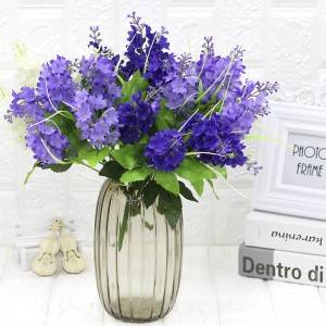 Lavender Artificial Decoration Silk Flower ດອກໄມ້ທຽມ