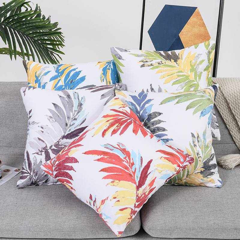 100% Original Factory Buying Agent - Home Sofa Decorative Cushion Linen Printing Leaves Pillow – Sellers Union