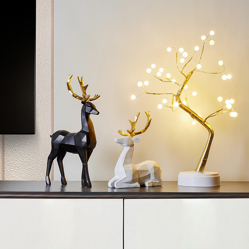 TV Cabinet Lucky Deer Decoration Light Luxury Home Decoration ...