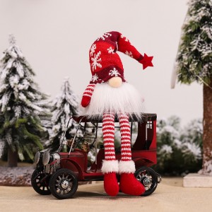 Vianočná dekorácia Ozdoby Pletená čiapka Svetelná bábika s dlhými nohami bez tváre