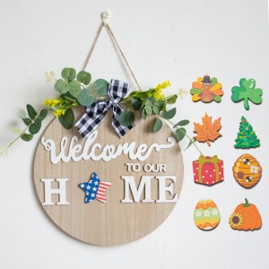 Home Wooden Door Decorations Magnetic Letters Holiday Decorations