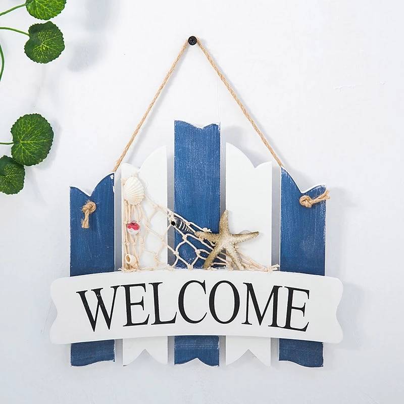 Professional Design Export Service Yiwu - Mediterranean Welcome Sign Marine Decoration Wooden Brand Home Beach – Sellers Union