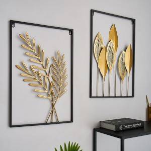 Metal Leaves Wall Decoration Wrought Iron Ornament Pendant