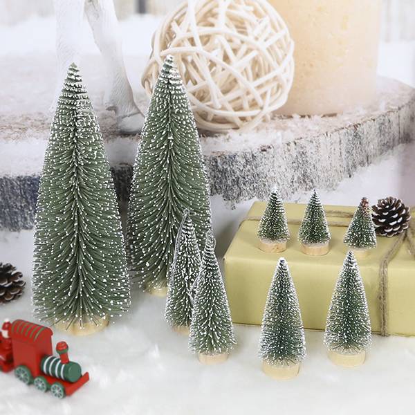 2017 wholesale price Buying Service Yiwu - Wholesale Mini Christmas Tree Christmas Decoration 24 18 21 10cm Flocked Tbletop ornament – Sellers Union