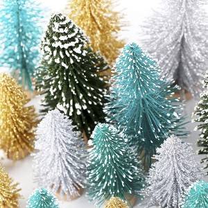 Sisal Trees Bottle Brush Trees Mini Christmas Trees Christmas Decoration