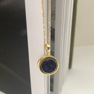 Wholesale Fashion Women Moon star Pendant Necklace Sterling Silver 925 Gold Jewelry