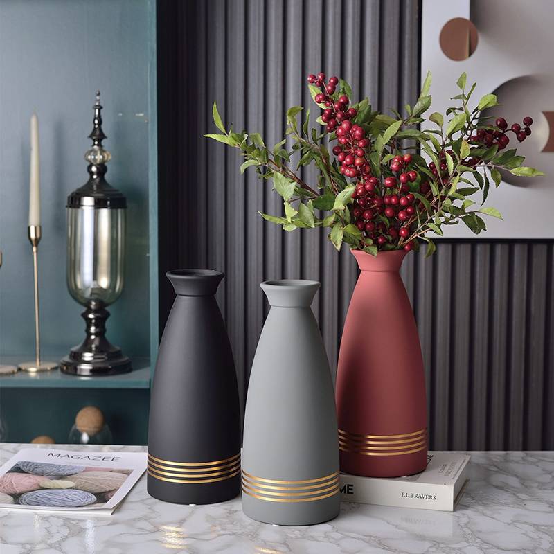 Manufacturing Companies for Distribution Service - Moran Di Red Black Gray Ceramic Vase Home Decoration – Sellers Union