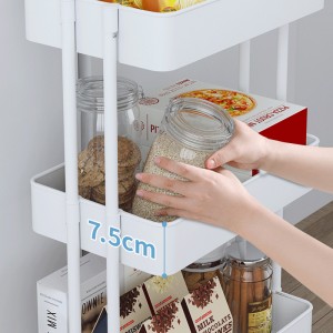 Multi-layer Diki Ngoro Kitchen Movable Storage Rack Wholesale