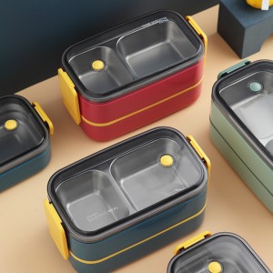 Multi-laach Portable Lunch Box roestfrij stiel waarmte behâld servies