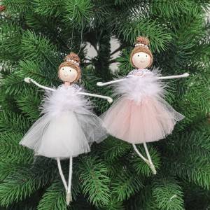 Net Benang Plush Ballerina Girl Doll Loket Hiasan Pokok Krismas