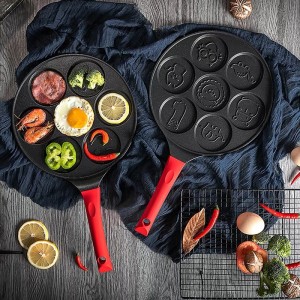 Seven-hole Omelette Mold Pan Non-stick Frying Pan Cookware Wholesale
