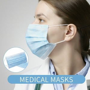 Medical 3Ply Earloop Mouth Disposable Non woven Face Mask Wholesale