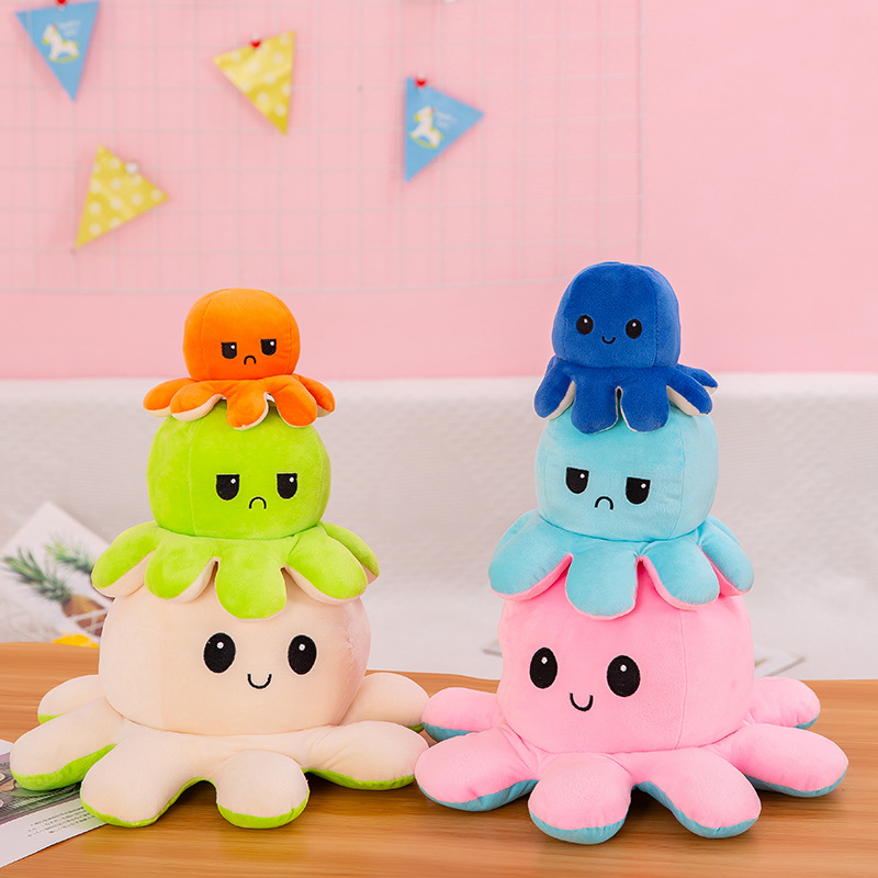 Factory wholesale Mercado de Yiwu - Double-sided Flip Octopus Doll Plush Toys Mood Reversible Octopus – Sellers Union