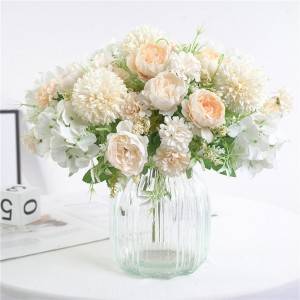 Peony Artificial Flowers Home Decor 9 Heads Hydrangea Wedding Decorative