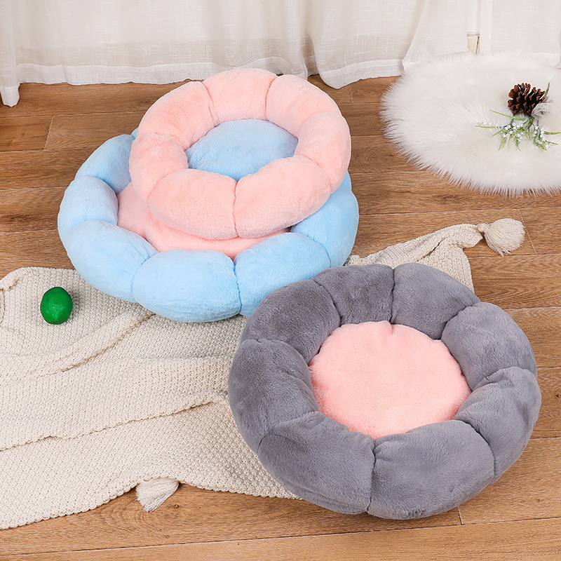 Well-designed Trading Service Provider - Pet Bed Autumn Winter Plus Velvet Thick Round Flower Cat Bed Dog Bed – Sellers Union